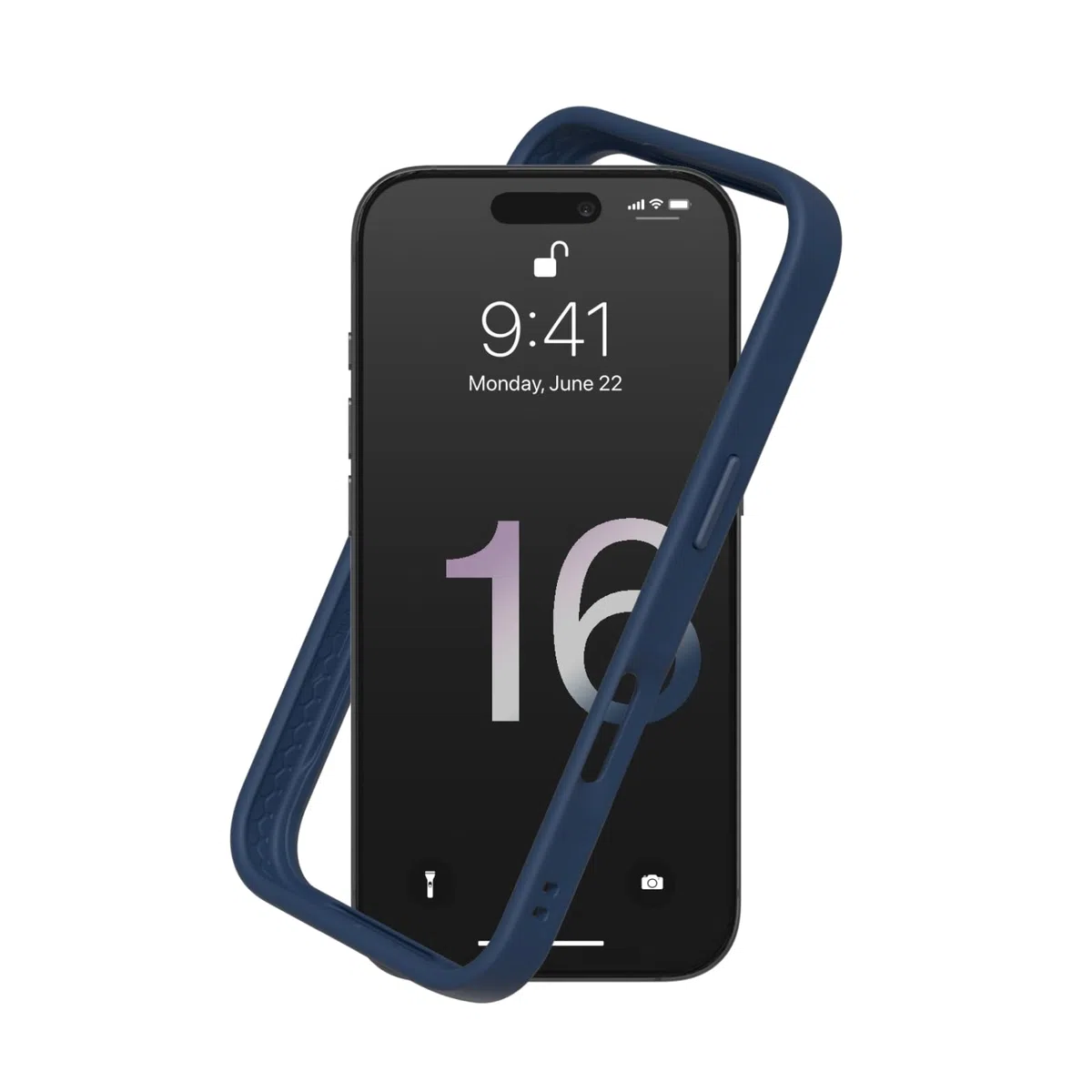 RhinoShield Funda Bumper Compatible con [iPhone 16 Pro MAX] | CrashGuard - Funda con Tecnología de Absorción de Golpes - Resistente a Impactos de más de 3.5 Metros - Azul Marino