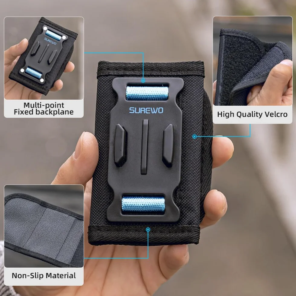 Osmo Pocket 3 Montura para Mochila, Correa para la Cintura, Correa para el Hombro, Montura con Borde Extendido, Compatible con DJI Osmo Pocket 3