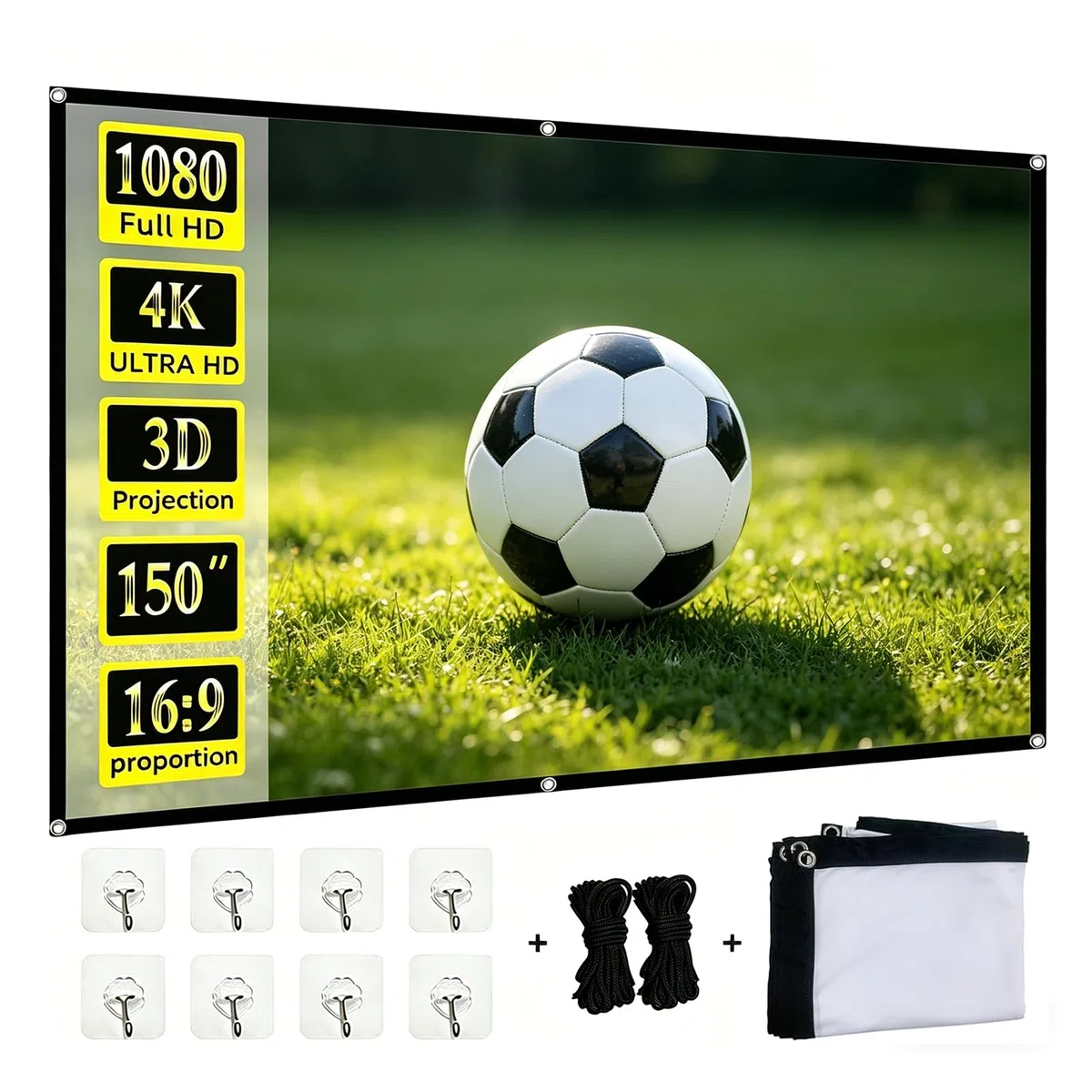 Proyector Pantalla Projector Screen Pantalla Proyector Pantallas Proyectors Portatil Adecuada para Acampar Cine en Casa Hogar Escuela Conferencias y Otras Ocasiones