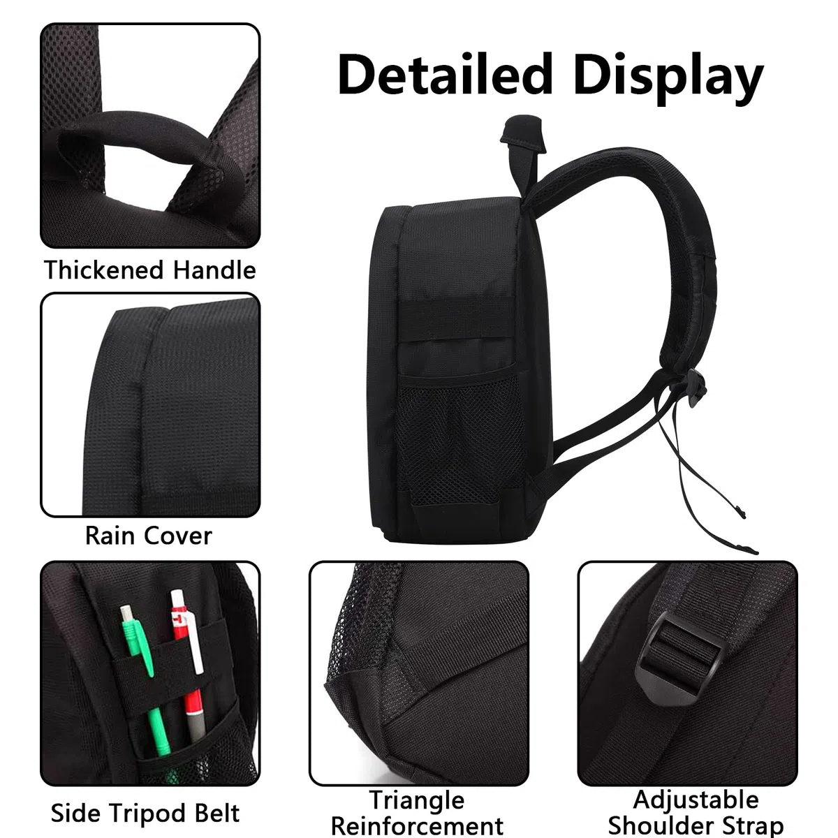 Mochila para Cámara Bolsa para Cámara Profesional para Cámara DSLR/SLR sin espejo, Estuche para Mochila Fotográfica para Fotógrafos de Mujeres y Hombres, Compatible con Lentes Digitales(Gris)