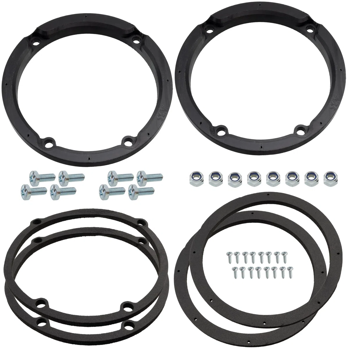 AERZETIX - Kit de 2 adaptadores/Soportes para Altavoces Ø165mm | Puertas Delanteras | Compatible con Mercedes Sprinter Viano Vito VW Crafter