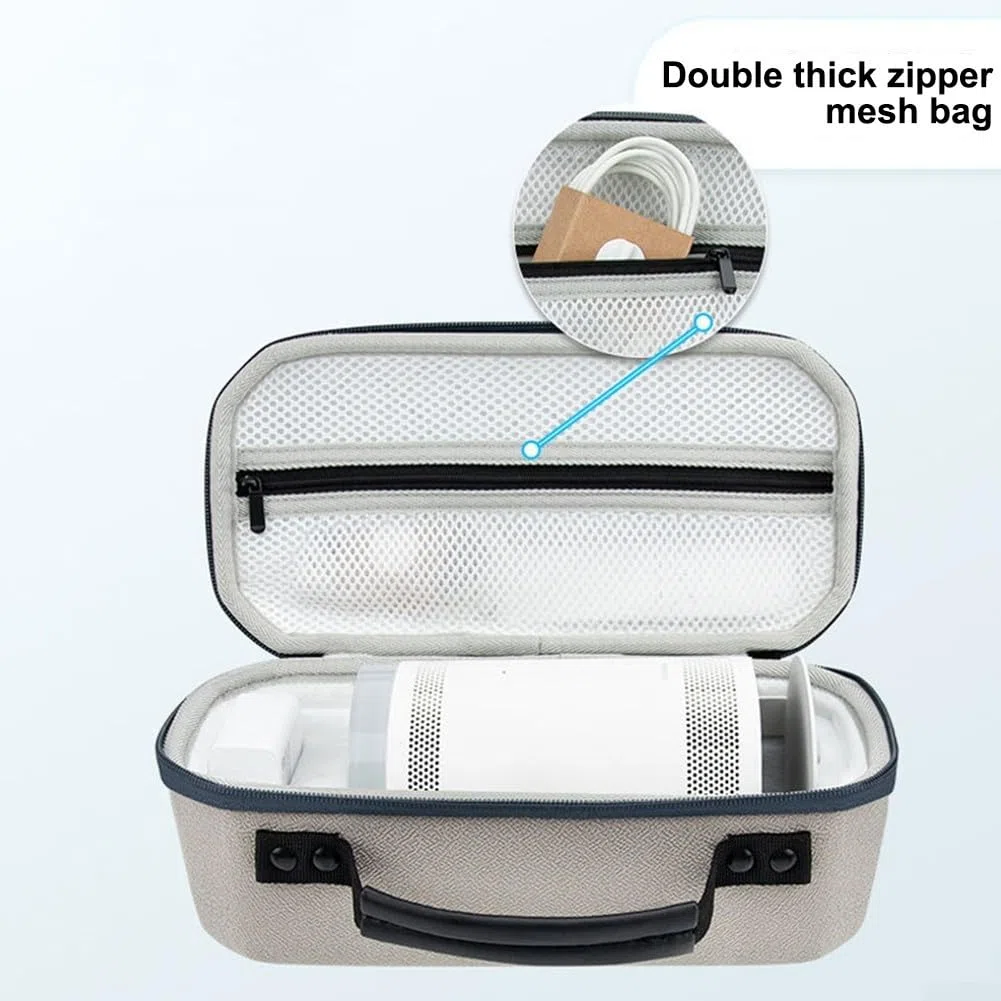 Funda rígida de transporte de EVA para Samsung Freestyle Projector/EVA Hard Travel Case para Freestyle 2ª generación con compartimentos dedicados para cables y accesorios