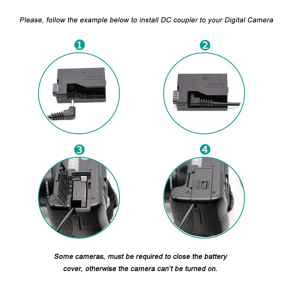 USB Línea De Conducción DC 8.4V ACK-E8 + DR-E8 LP-E8 LP E8 Batería Virtual + 5V3A USB Adaptador para Canon EOS 550D 600D 650D 700D T4i X6i