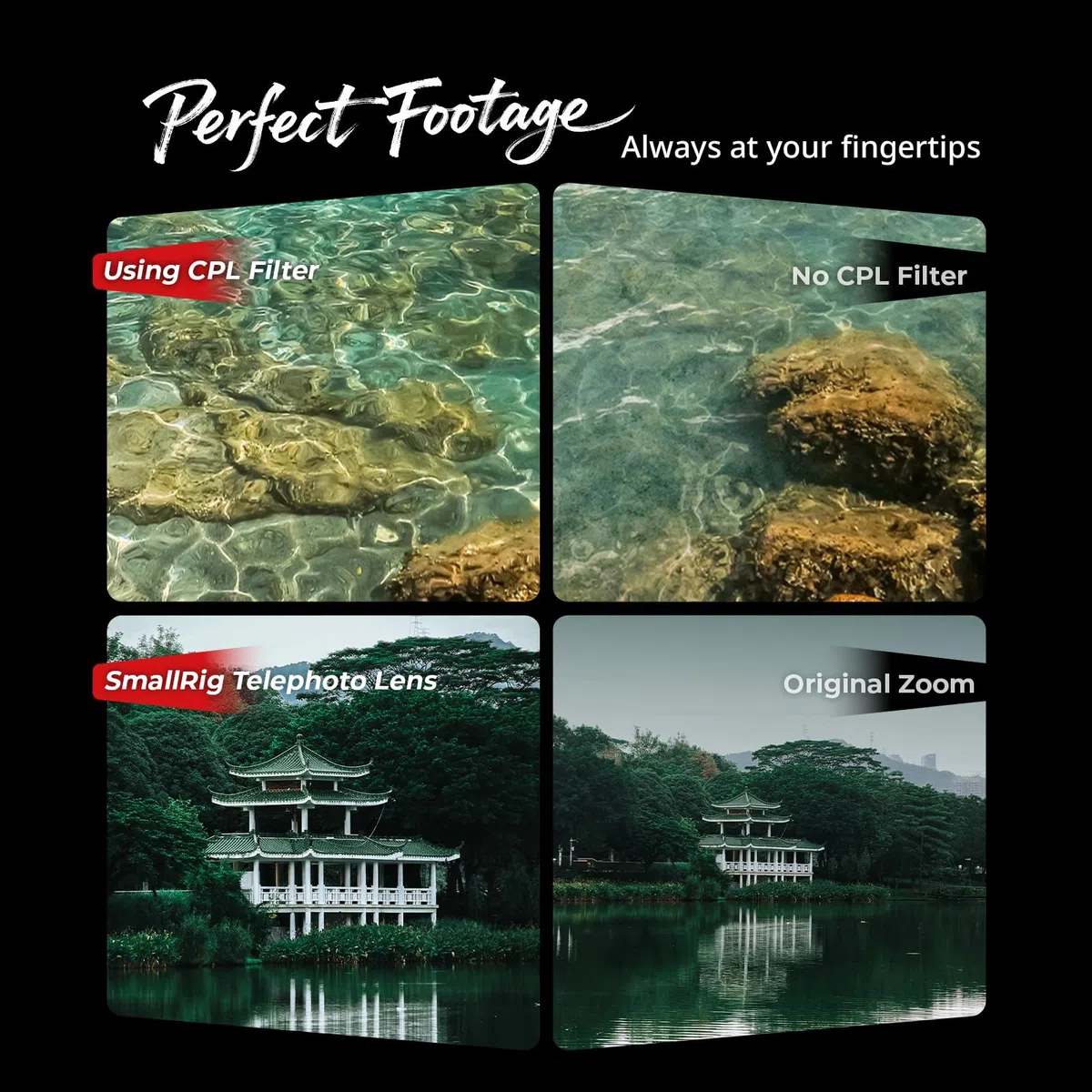 SMALLRIG Funda Bumper para iPhone 17 Pro MAX, Diseño Trasero Hueco con Placa de Lentes, Adaptador 67mm, Compatible con Gimbal, para dji, para Insta360, Gris - 5794