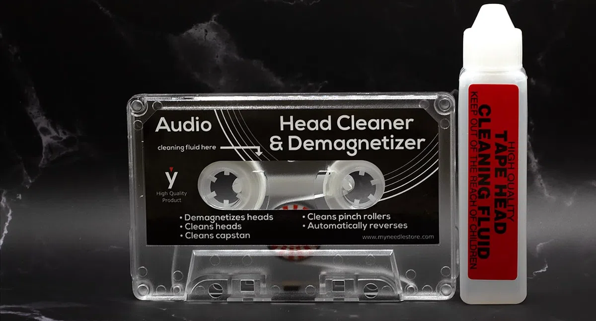KC-02 - Limpiador de cabezales y desmagnetizador para casete de audio, tipo húmedo