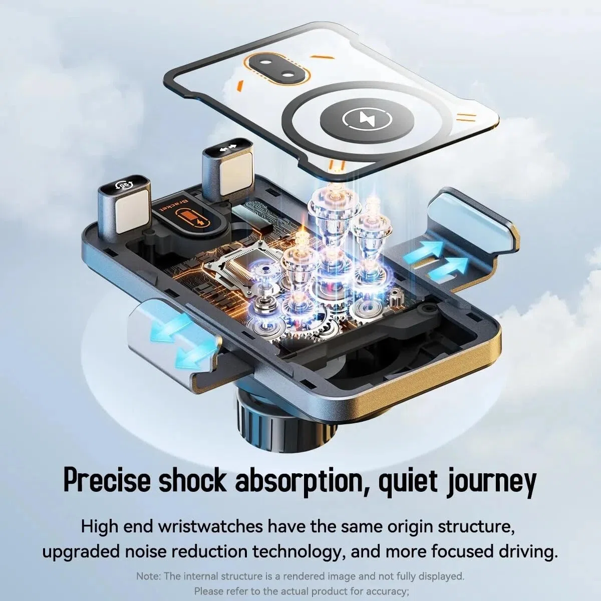 Cargador inalámbrico de coche con detección automática y rotación inteligente, carga rápida de 15 W, soporte universal para teléfono de ventilación y soporte de carga de abrazadera automática, estable