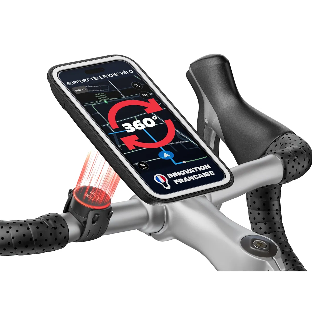 Shapeheart Soporte Teléfono Bicicleta Magnético - Funda Impermeable Táctil XL - Fijación Manillar Universal para MTB, Patinete Eléctrico - Carcasa Móvil Extraíble - Instalación Rápida y Estable