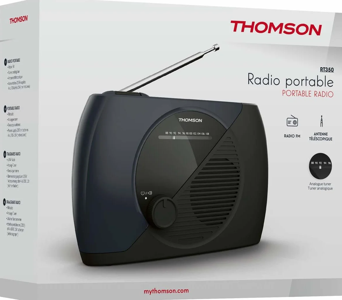 Lecteur radio cd portable THOMSON - usb / bt bleu
