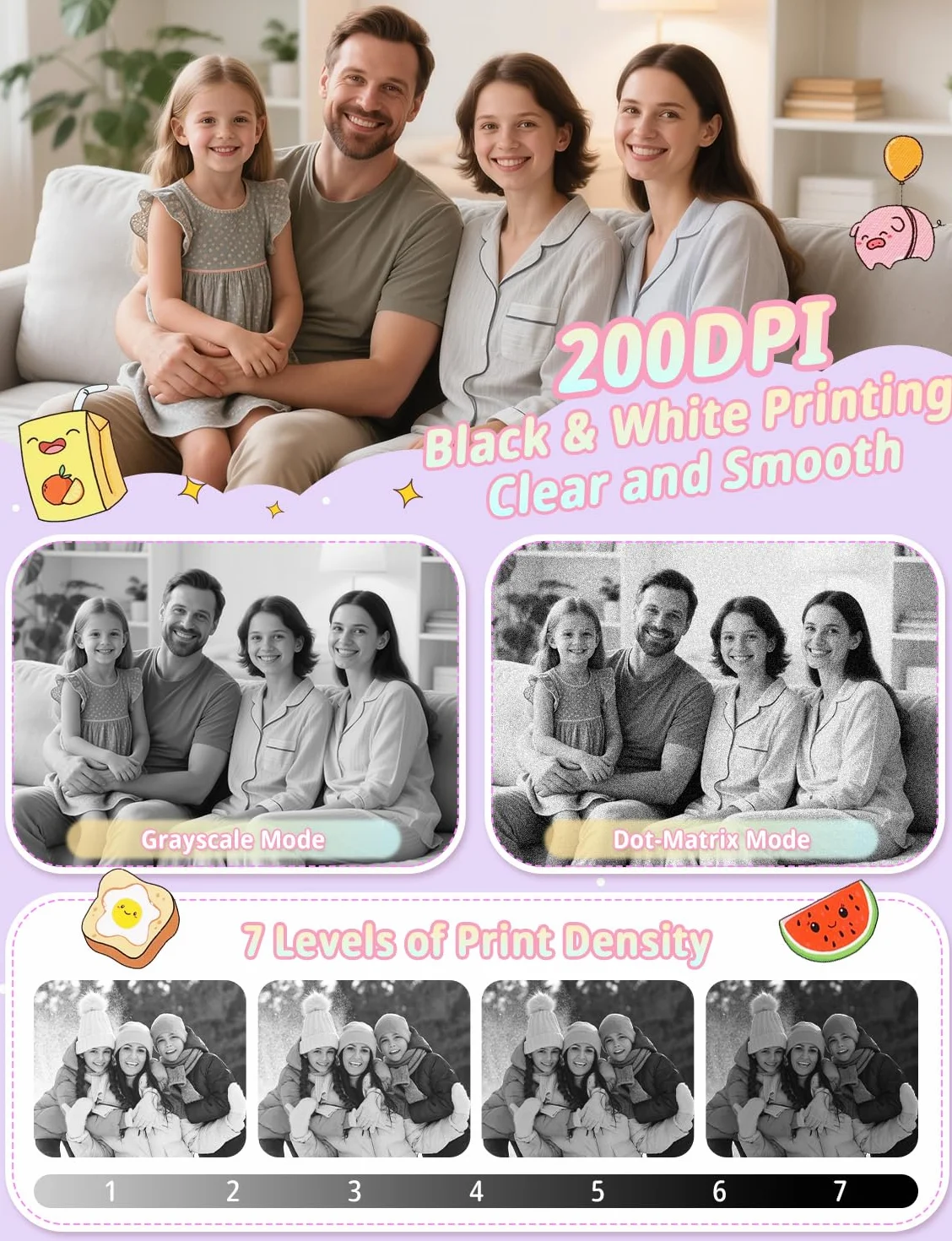 YOHOOLYO Camara Fotos Infantil Instantanea HD 1080P Cámara Instantánea con Tarjeta de 32G y 3 Rollos de Papel de Impresión Camara Fotos Infantil Regalos para Niños de 3 a 14 Años-Púrpura