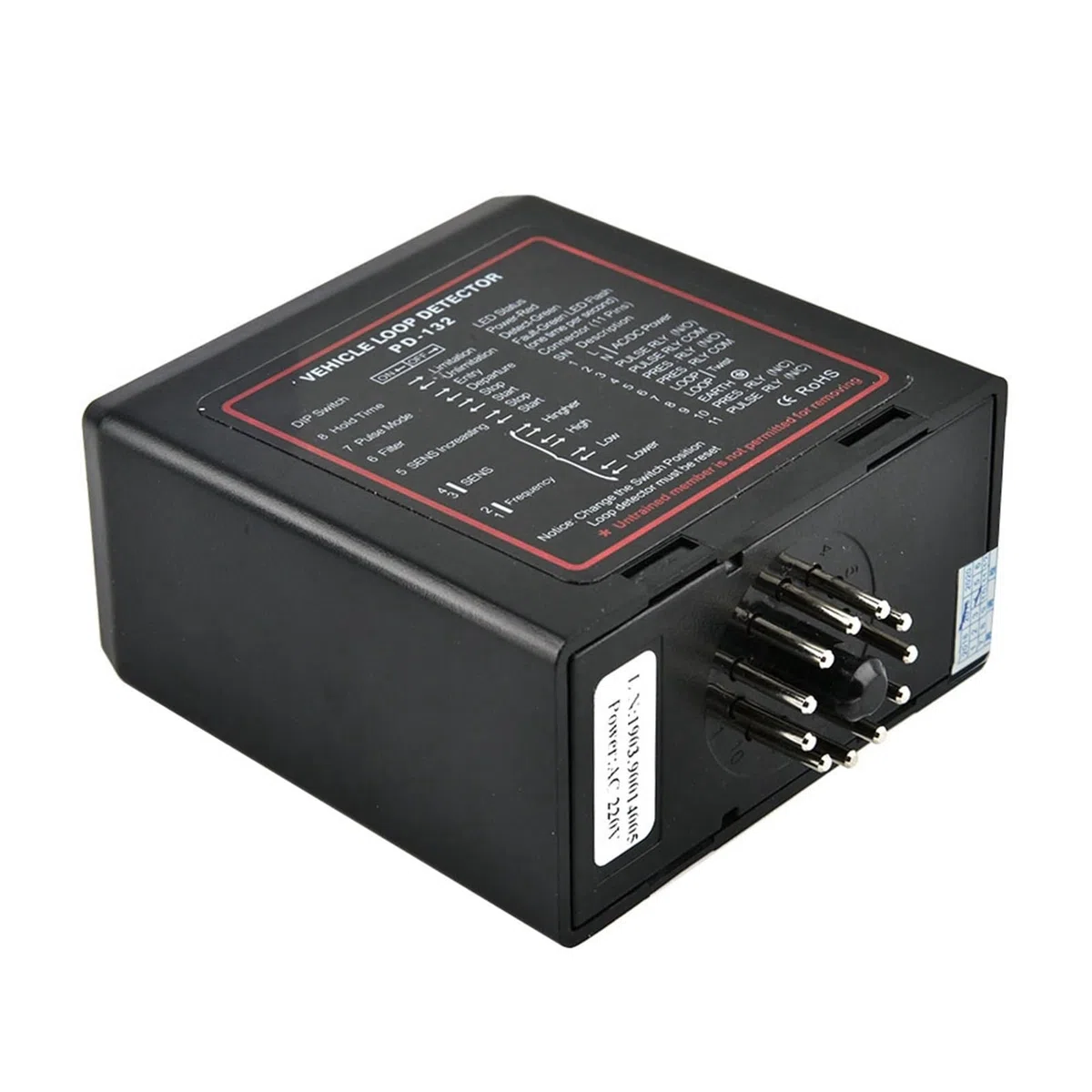 Detector de Sensor de Salida de Bucle de Vehículo, Detector de Bucle de Vehículo Inductivo de un Solo Canal con Tiempo de Pulso Seleccionable, Detector de Bucle de Vehículo para