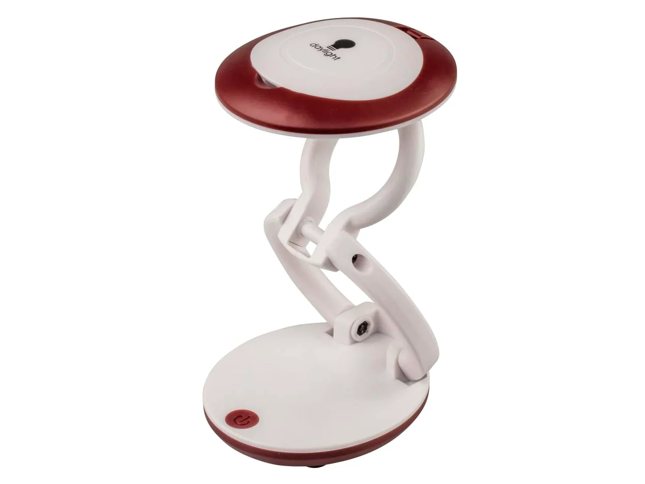 daylight Lupa compacta y Plegable, Blanco/Rojo, 8.2cm x 16.5cm x 7.6cm
