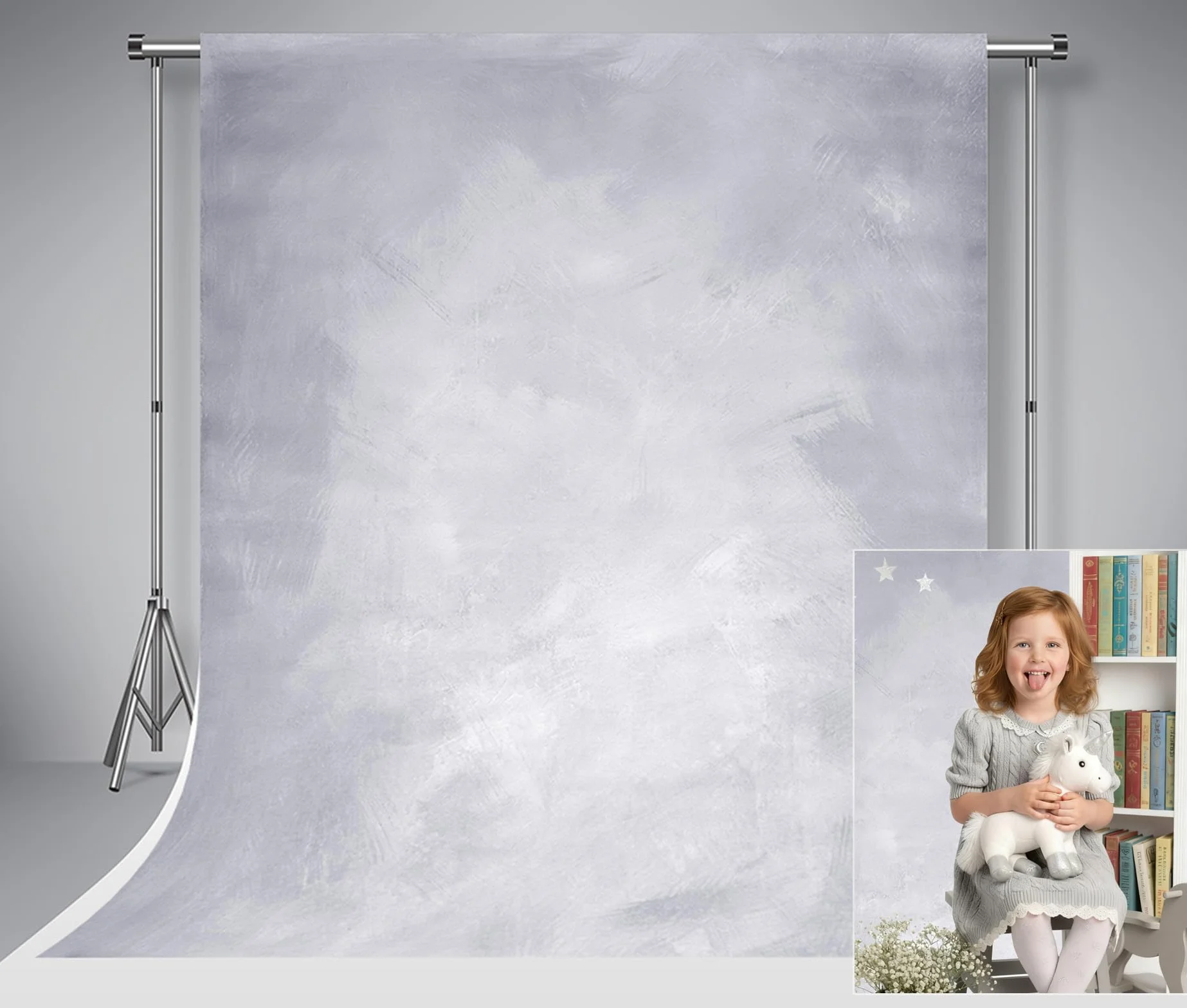 Kate 1.5x2.2m Fondo Gris Abstracto Texturado Fotografía Fondo Microfibra Retro Gris Sólido Colores para Newborn Studio