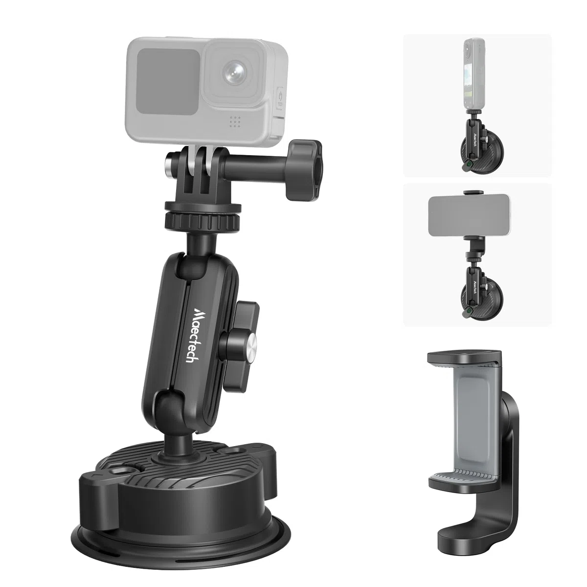 Soporte de Ventosa para Montajes de Cámaras de Coche Montajes para Go Pro en Coche Montaje de Parabrisas Portátil para Teléfonos Accesorios para Insta 360