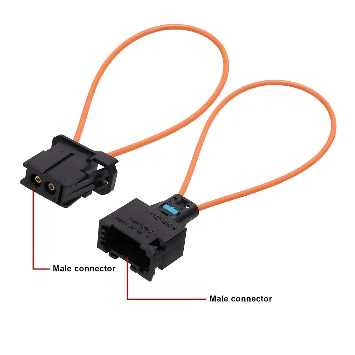 SecosAutoparts Un par de adaptadores de bucle de fibra óptica para Audi BMW