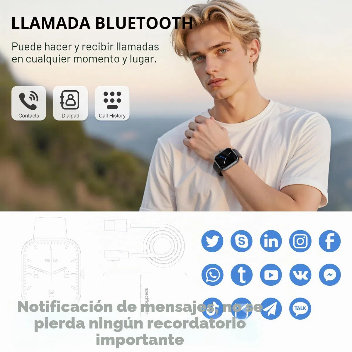 MFVLP Reloj Inteligente Hombre Mujer, 1.83" HD Smartwatch con Llamadas Bluetooth, Smart Watch con Podómetro/Pulsómetro/SpO2/Monitor de Sueño,112+ Modos Deportes, IP68 Impermeable Android iOS, Negro