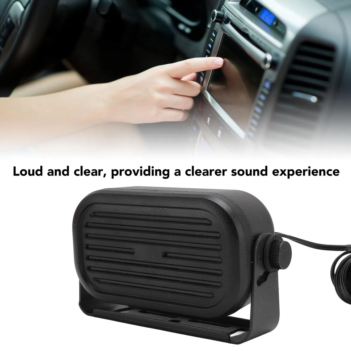 Topiky Mini Altavoz Externo Alto y Claro Altavoz Externo para Automóvil de 7 W con Cable de 14.76 Pies de Longitud, Compatible con la Mayoría de Las Radios de Automóvil, Radios CB,