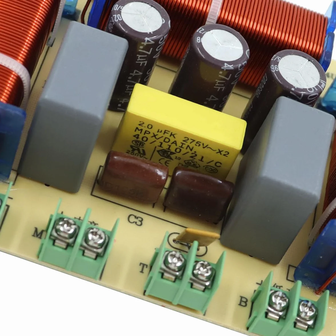 Crossover pasivo de altavoz de 4 vías y 400 W RCEDA 406 para audio de coche y hogar de 4 a 8 ohmios