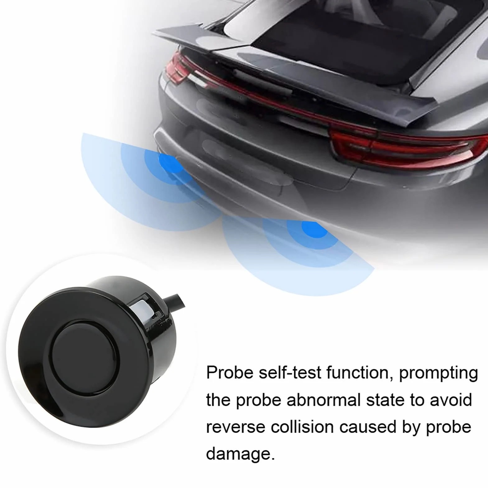 Sensor de Estacionamiento de Advertencia, Sensor de Estacionamiento para Automóvil, Kit de Radar de Marcha Atrás, de Sonda Indicadora de Sonido de Advertencia 12V