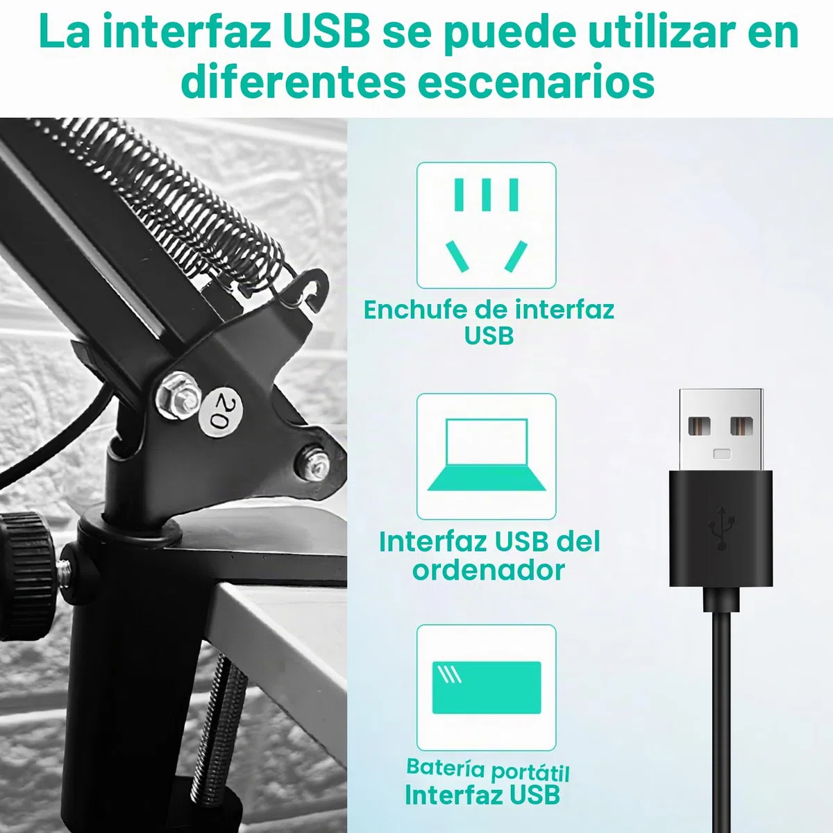 Lupa de 15 aumentos con luz, lámpara de escritorio LED con base y clip, luz de lupa LED con 3 modos de color, regulable, para reparaciones de bricolaje, macro, dibujo y lectura