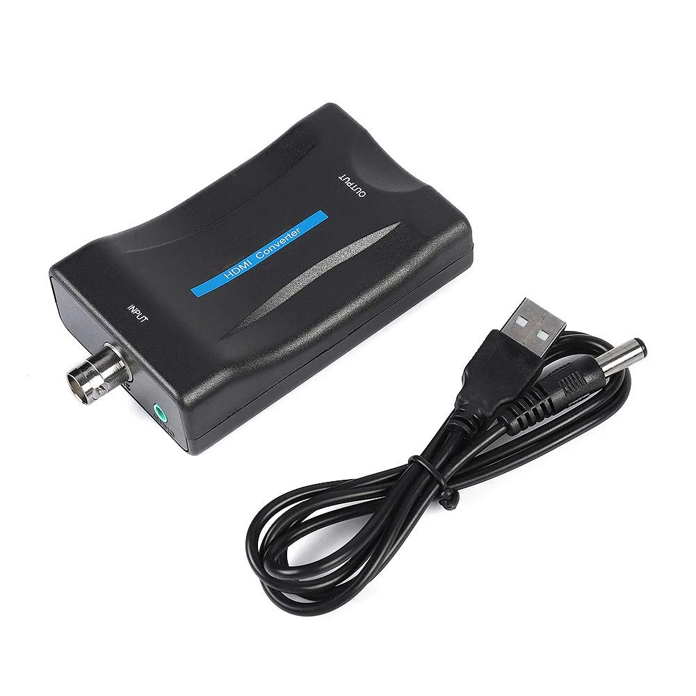 Tangxi - Convertidor BNC a HDMI HD 1080P/720P para Monitor, DVD, Decodificador y Máquina de Juego