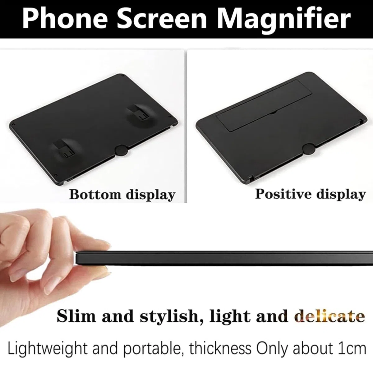 Lupa para móvil 16 Pulgadas,Amplificador de Pantalla para movil, 3D HD Plegable Amplificador de Pantalla para Ver vídeos de películas, para con Todos los Smartphones
