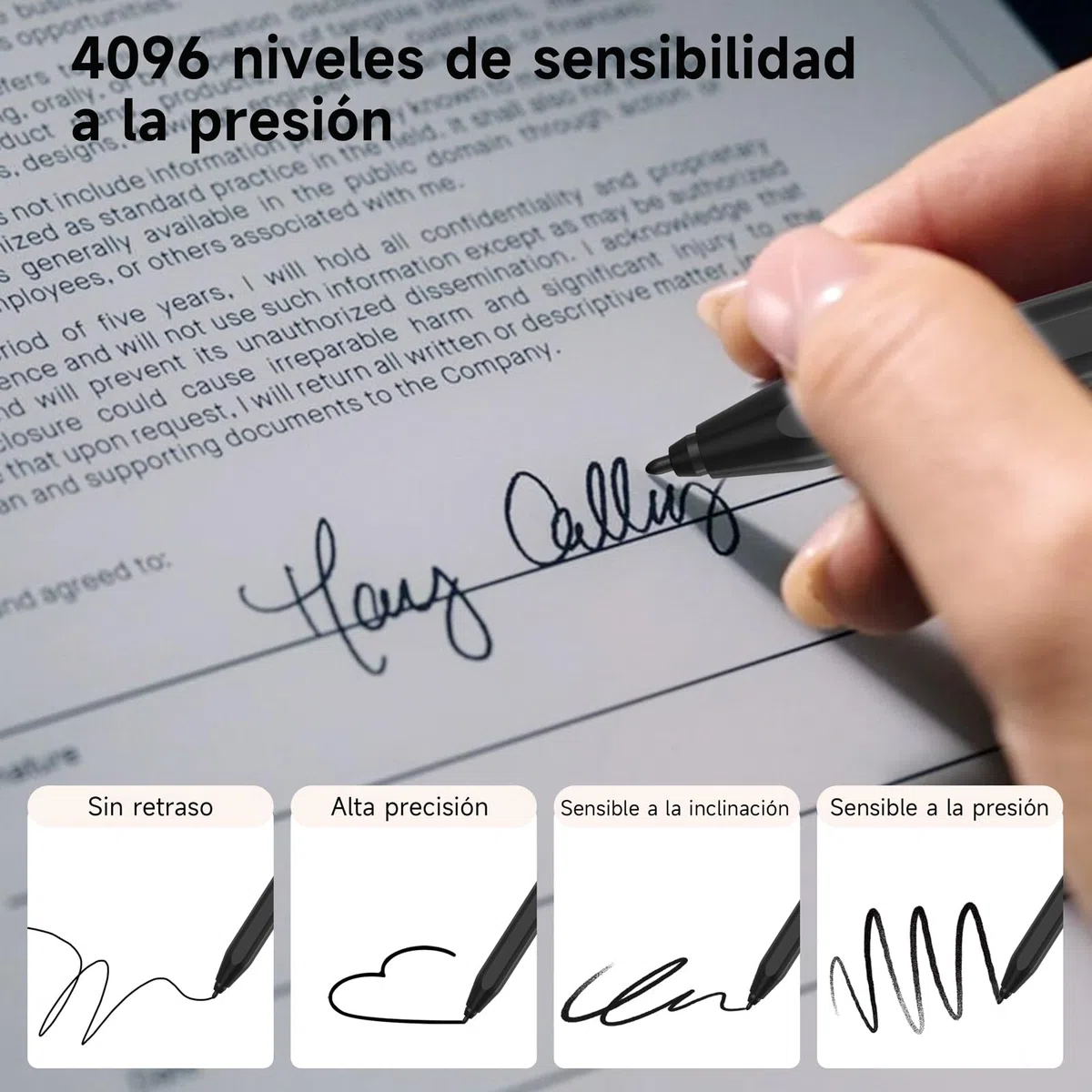 Lápiz Compatible Remarkable 2, Lápiz Capacitivo EMR con Borrador, Nivel de Presión 4096, Rechazo de Palma y Sensible a la Inclinación, Stylus Digital Compatible con Remarkable 2/1/Kindle Scribe