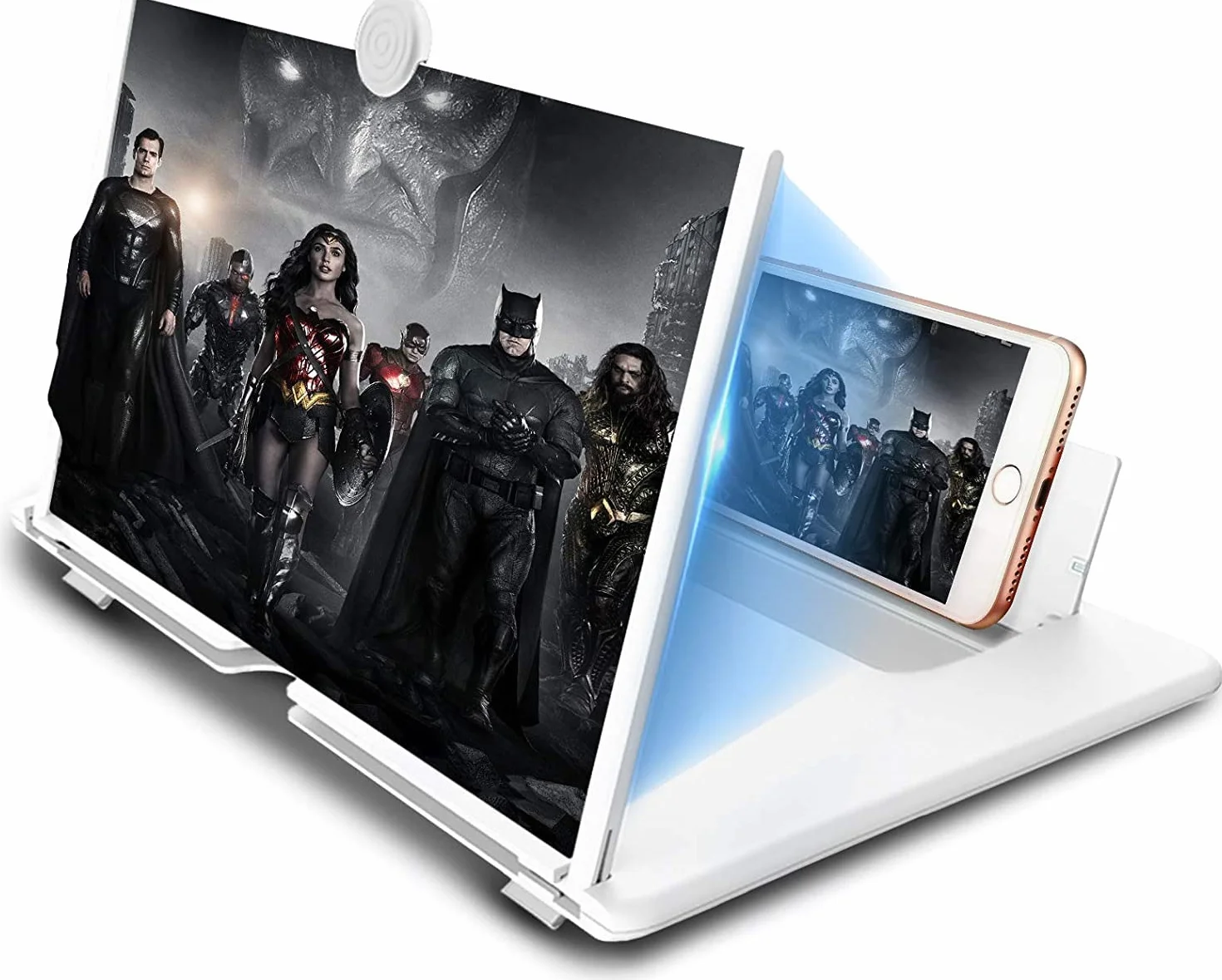 Yongheng 14 Pulgadas Lupa para móvil, Lupa de Pantalla de teléfono Anti 3D, Soporte Plegable portátil, Adecuado para Videos y Juegos, Compatible con Todos los teléfonos Inteligentes