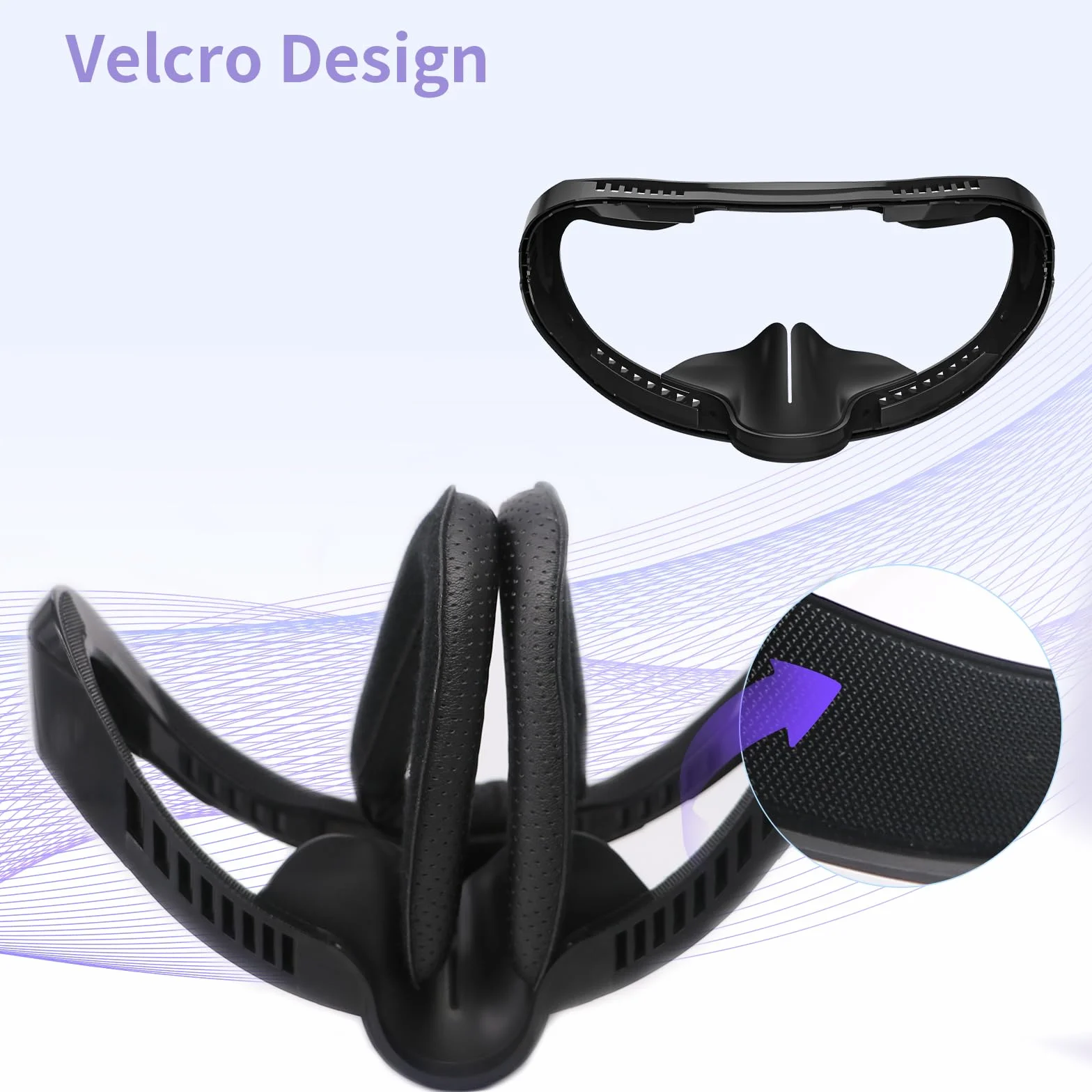 AODELAN - Almohadilla facial de realidad virtual para Playstation VR2, agujeros transpirables, accesorios de realidad virtual, cubierta facial de repuesto, soporte de interfaz facial compatible con PS