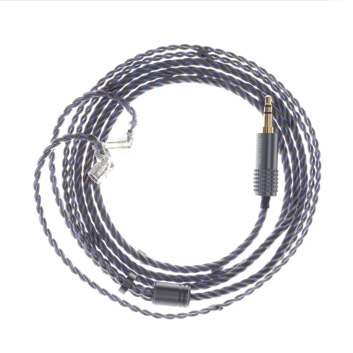 Linsoul Tripowin Zoe - Cable de auriculares mejorado (4 hilos de cobre puro, chapado en oro, cable de Litz 24 AWG, compatible con KZ ZS10 PRO TINHIFI T2 T3 Plus (Recessed 2pin, 3,5 mm, Zoe)