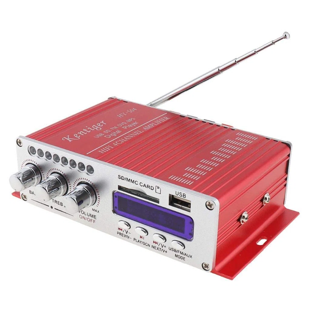 DollaTek Kentiger HY-504 Car Audio Amplificador Digital de Alta Potencia 4CH 160W Reproductor de Alta fidelidad MP3