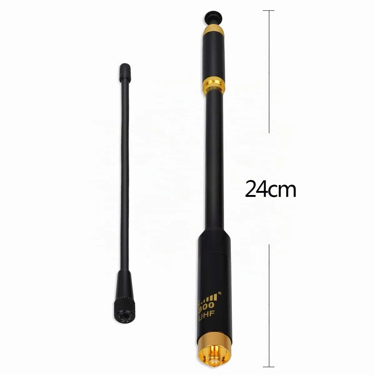 HYS Antena retráctil SMA-Female VHF/UHF 144/430 MHz de doble banda extraíble y reemplazable antena de radio Ham para radio de 2 vías Baofeng Quansheng Wouxun