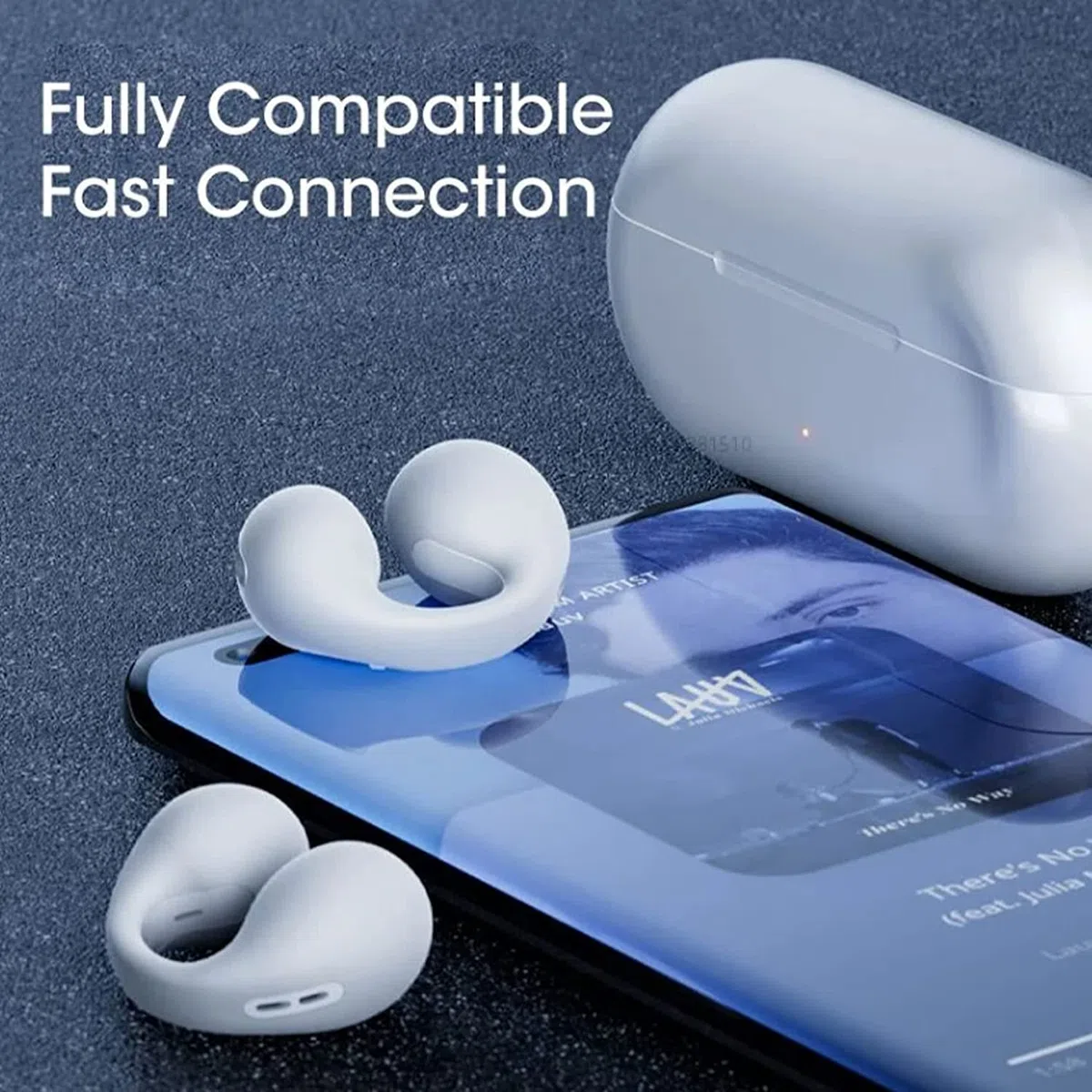 Auriculares inalámbricos de conducción ósea con Clip para la Oreja, miniauriculares de conducción ósea, Auriculares de Oreja Abierta Bluetooth inalámbrico para Correr Deportes (Negro)