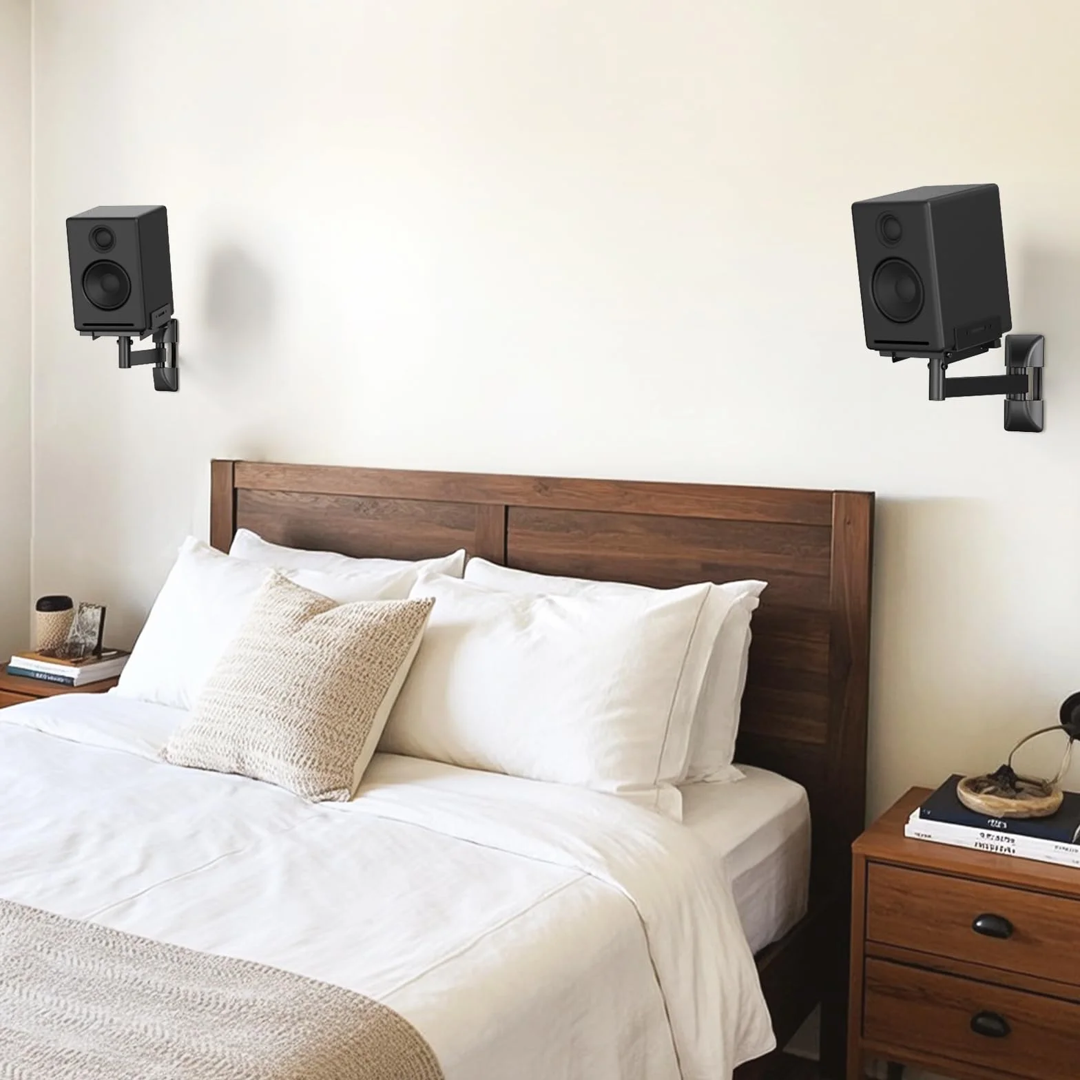 PUTORSEN Soporte de Pared para Altavoces, Paquete Universal de 2 Soportes para Home Cinema, Monitor Audio, Carga máx. 25 kg,