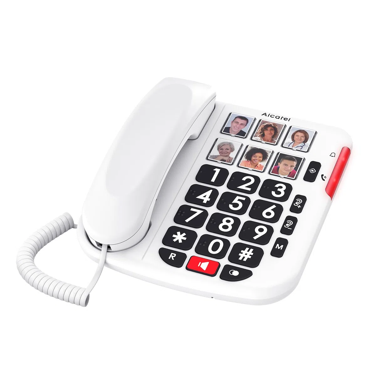 ALCATEL TMAX 10+ Teléfono con Cable para Personas Mayores - Teclas Grandes - Audio Boost - Teclas con Fotos - Manos Libres - Indicador Luminoso de Llamada - Timbre Fuerte - Compatible con audífonos