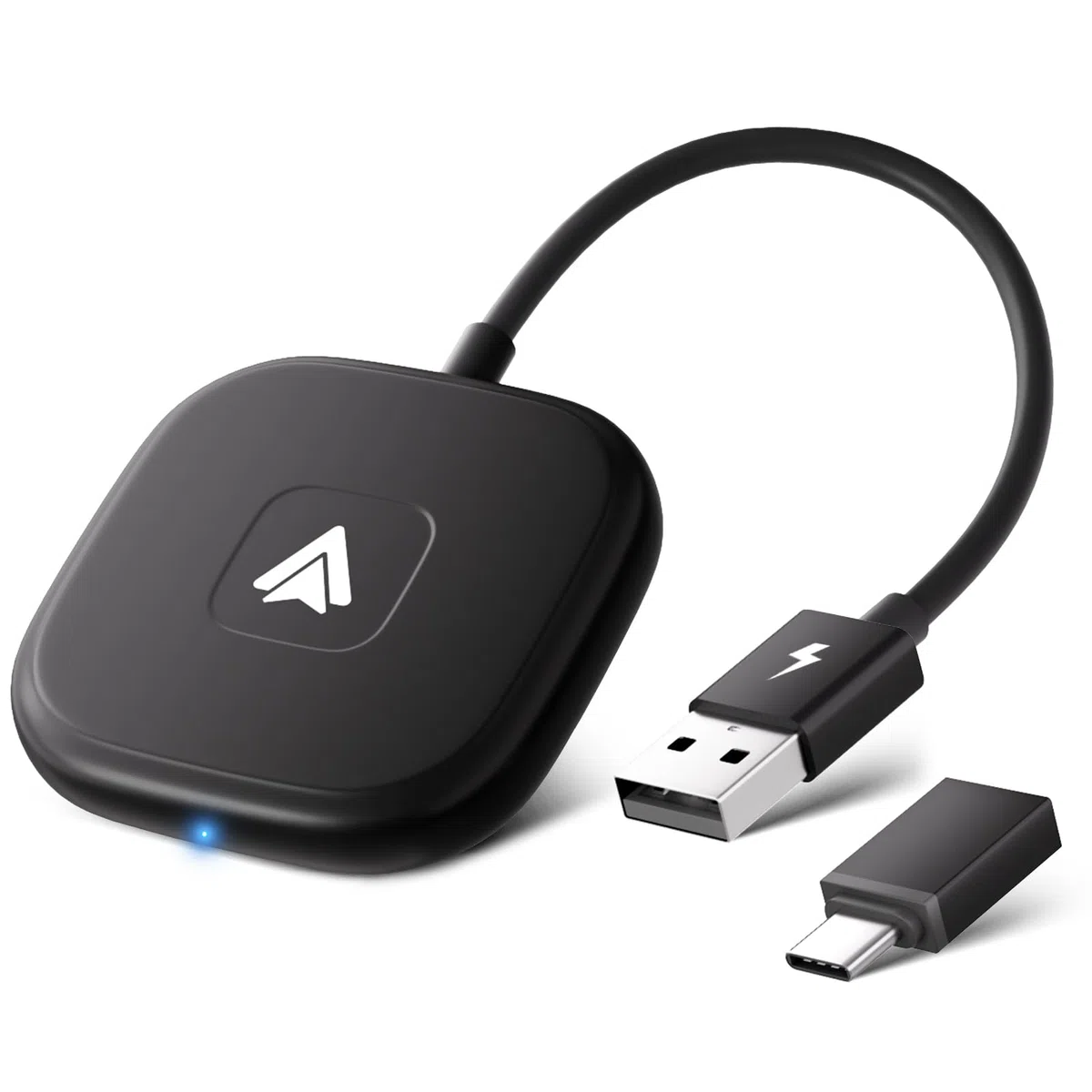 Adaptador Android Auto Inalámbrico, para Vehículos Equipados con Android Auto con Cable, Cambio de Cableado a Inalámbrico, Estable y Rápida, 5.8GHz WiFi de Alta Velocidad, para Android Phone 11.0+