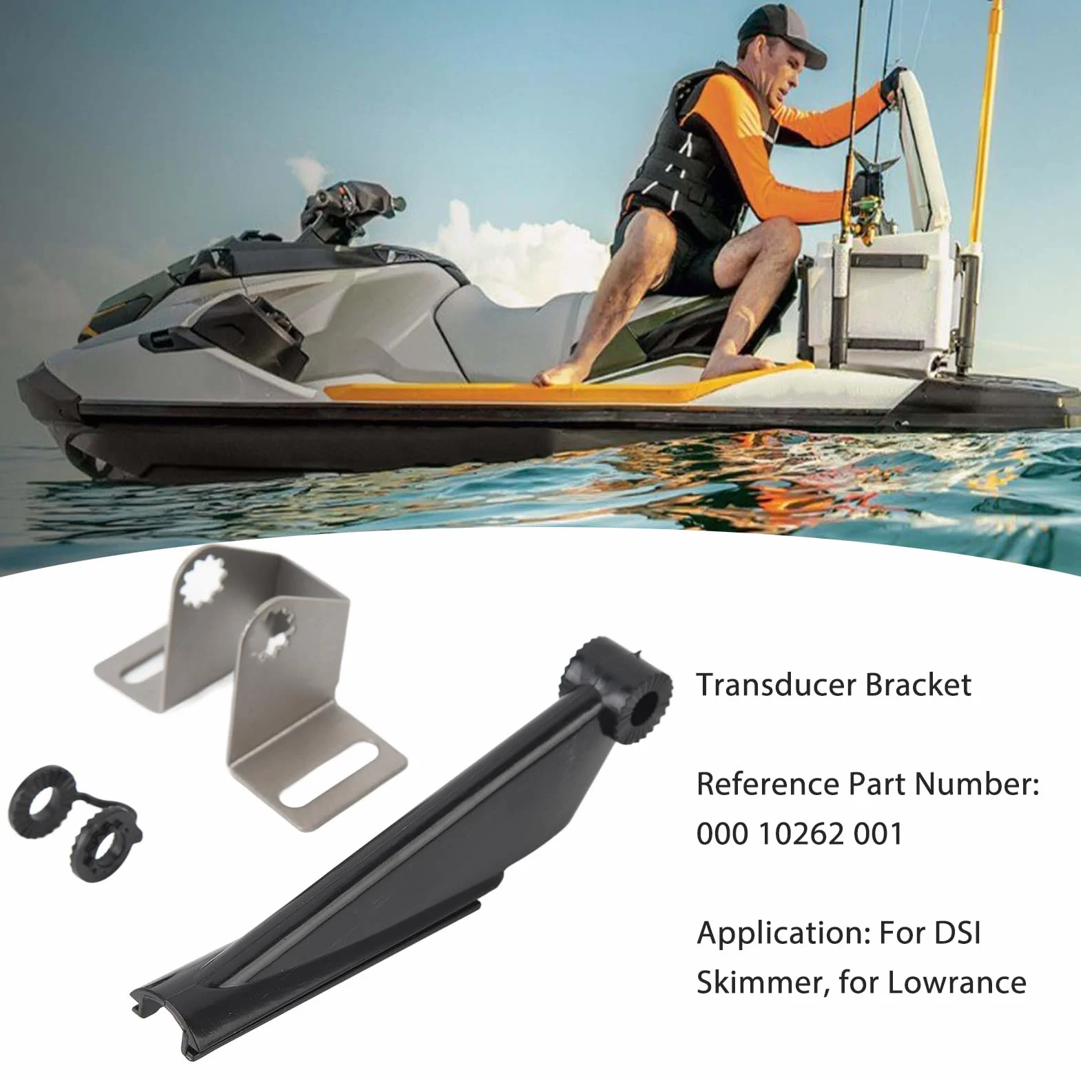 000 10262 001 Soporte de Transductor para Skimmer DSI, Soporte de Transductor de Skimmer para Unidades DSI, Soporte de Repuesto Compatible con Lowrance