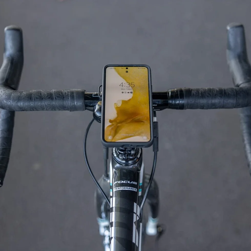 QUAD LOCK Soporte para Tija o Manillar de Bicicleta para teléfonos iPhone y Samsung Galaxy