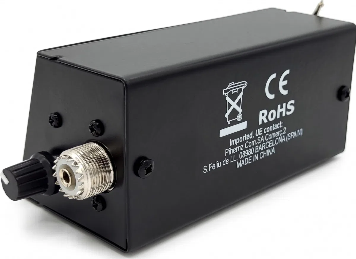 SWR-171 Medidor Roe y Vatímetro VHF y CB para Radioaficionados | Rango de frecuencia de 1,5 a 150 MHz (CB y VHF) con escalas de potencia seleccionables de 10W y 100W.