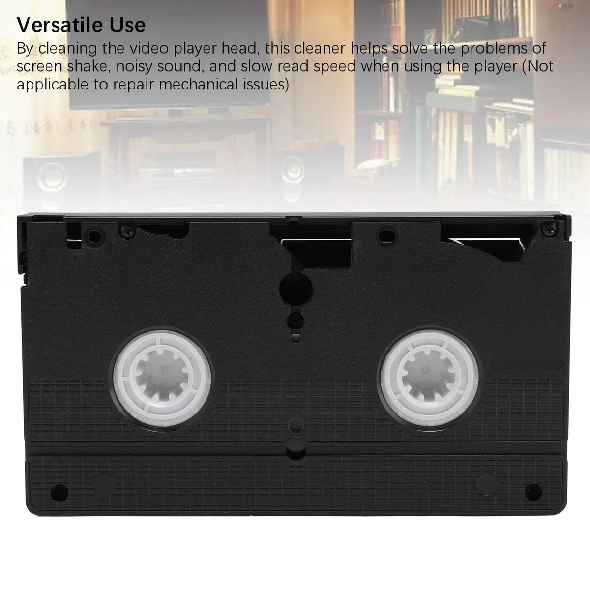 ciciglow Cleaner de Cabeza VHS/VCR, Herramienta de Limpieza de Cabeza de Video Seca Reutilizable, Kit de Limpieza de la Cabeza de Video No Se Requiere Líquido para Reproductores de