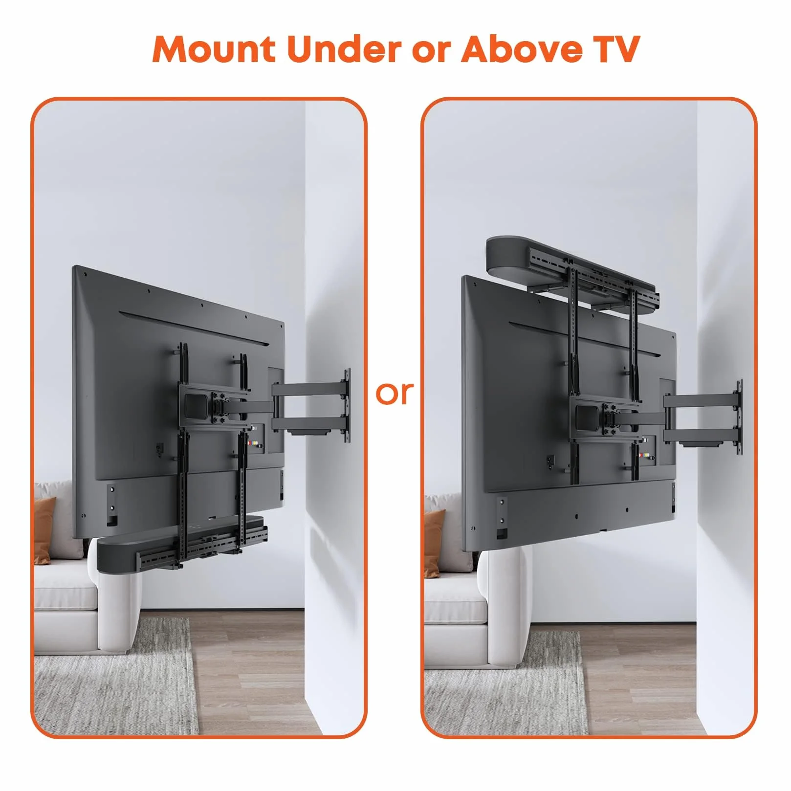 Soporte Universal de Barra de Sonido - Instalar en TV, Pared o Soporte Antideslizante - Para Barras de Sonido Menos de 15kg