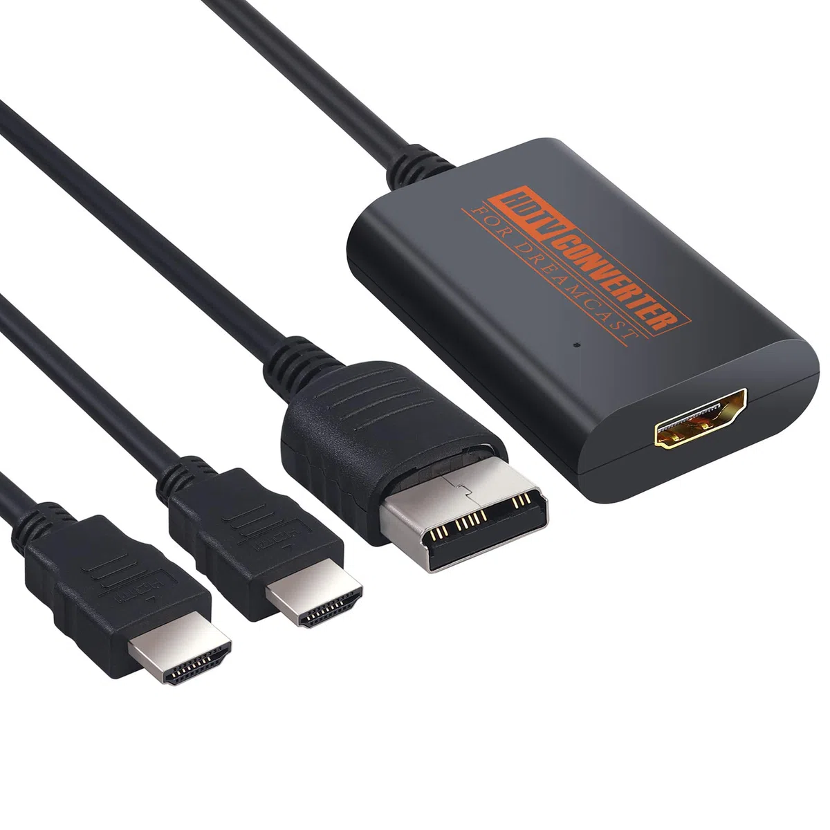 LiNKFOR Convertidor Sega Dreamcast a HDMI Adaptador de Sega Dreamcast a HDMI Soporta NTSC 480i 480p, PAL 576i, Tansferencia sin pérdida, para La Mayoria Consolas de Sega Dreamcast DC