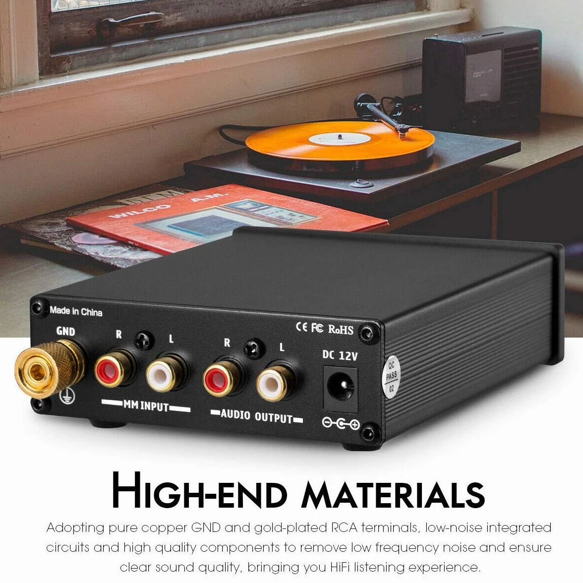 Nobsound Mini HiFi MM Preamplificador de fono tocadiscos RIAA