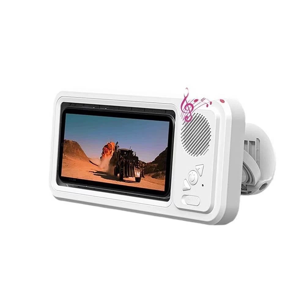Soporte para Teléfono de Ducha con Altavoz Bluetooth, IPX4, Impermeable, Antivaho, Pantalla Táctil, Montaje en Pared para Ducha y Baño, Color