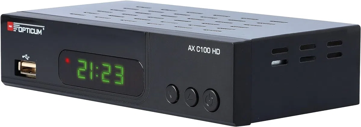 RED OPTICUM AX C100 HD DVB-C (HDTV, DVB-C, HDMI, SCART, PVR, USB) Receptor de Cable Digital Negro