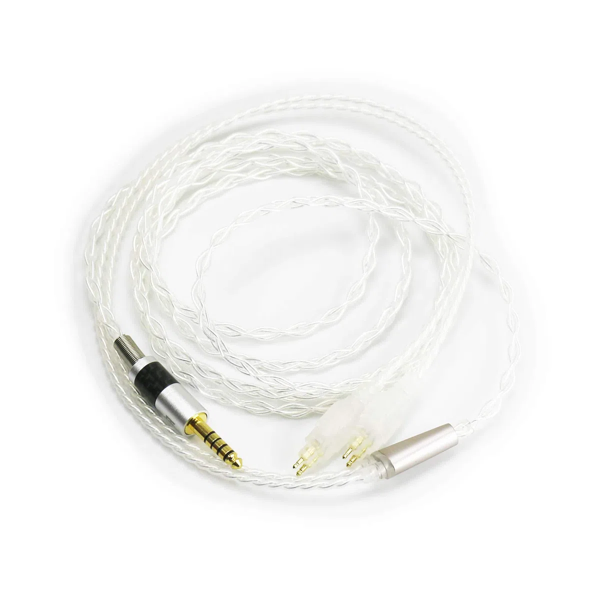 Cable de audio equilibrado de repuesto de 4,4 mm compatible con auriculares Sennheiser HD600 HD650 HD580 HD660S HD58X HD660S2 HD6XX 6N OCC, cobre chapado en plata