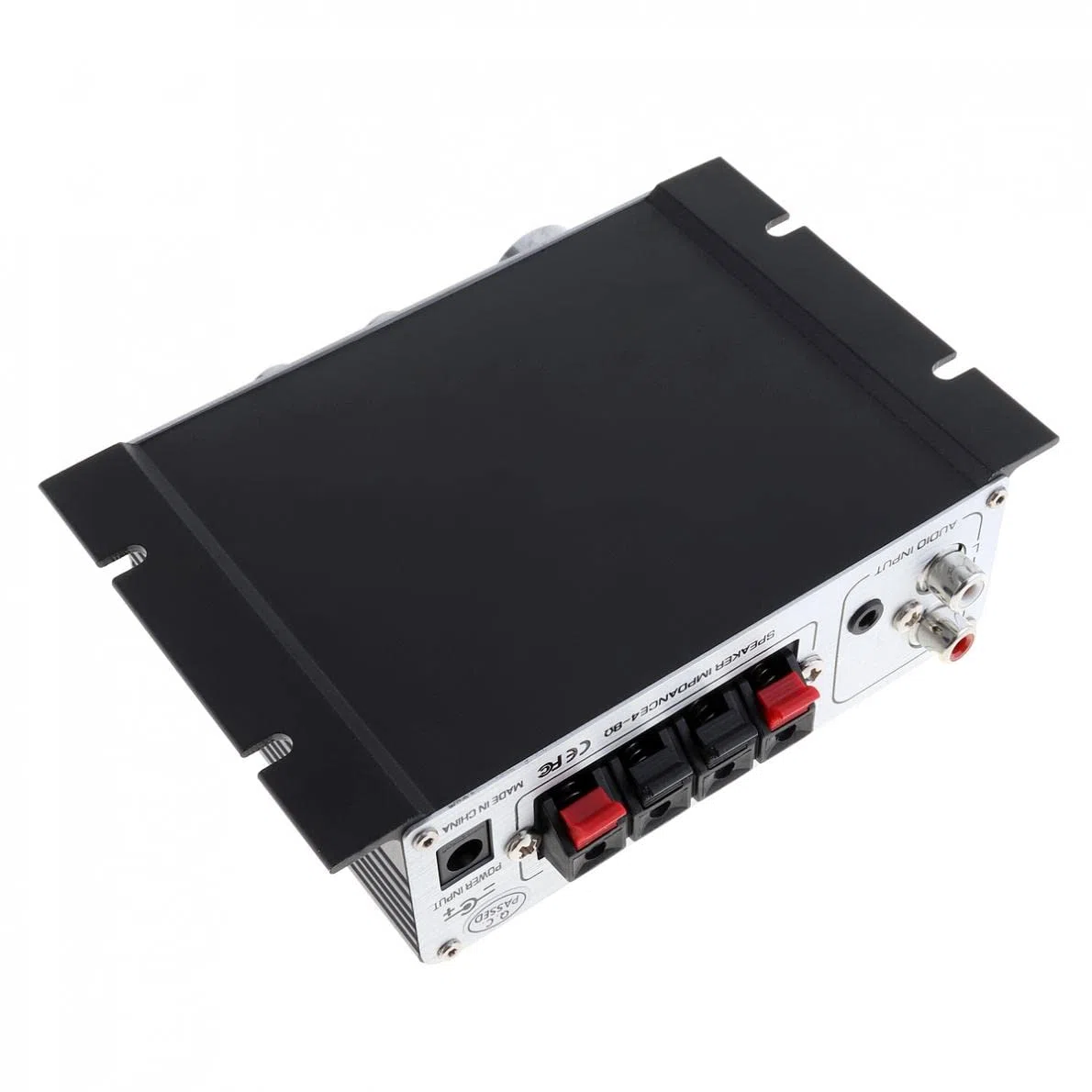LP-2020A Class-D - Amplificador digital estéreo de alta fidelidad con fuente de alimentación de 3 A para amplificador de motor automático de coche, color negro
