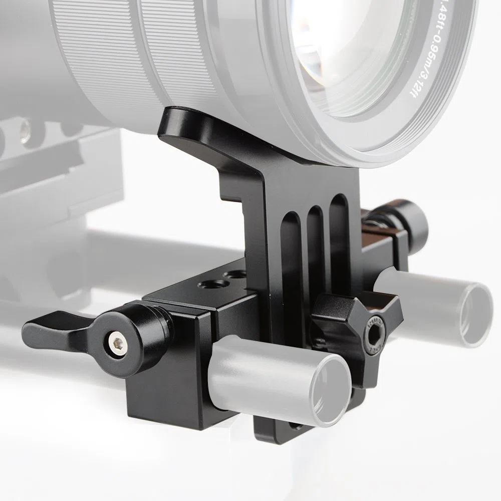 CAMVATE Cámara Lente Apoyo Abrazadera de 15 mm Varilla Rail Bloque para DSLR Rig Rod Apoyo Rail Sistema