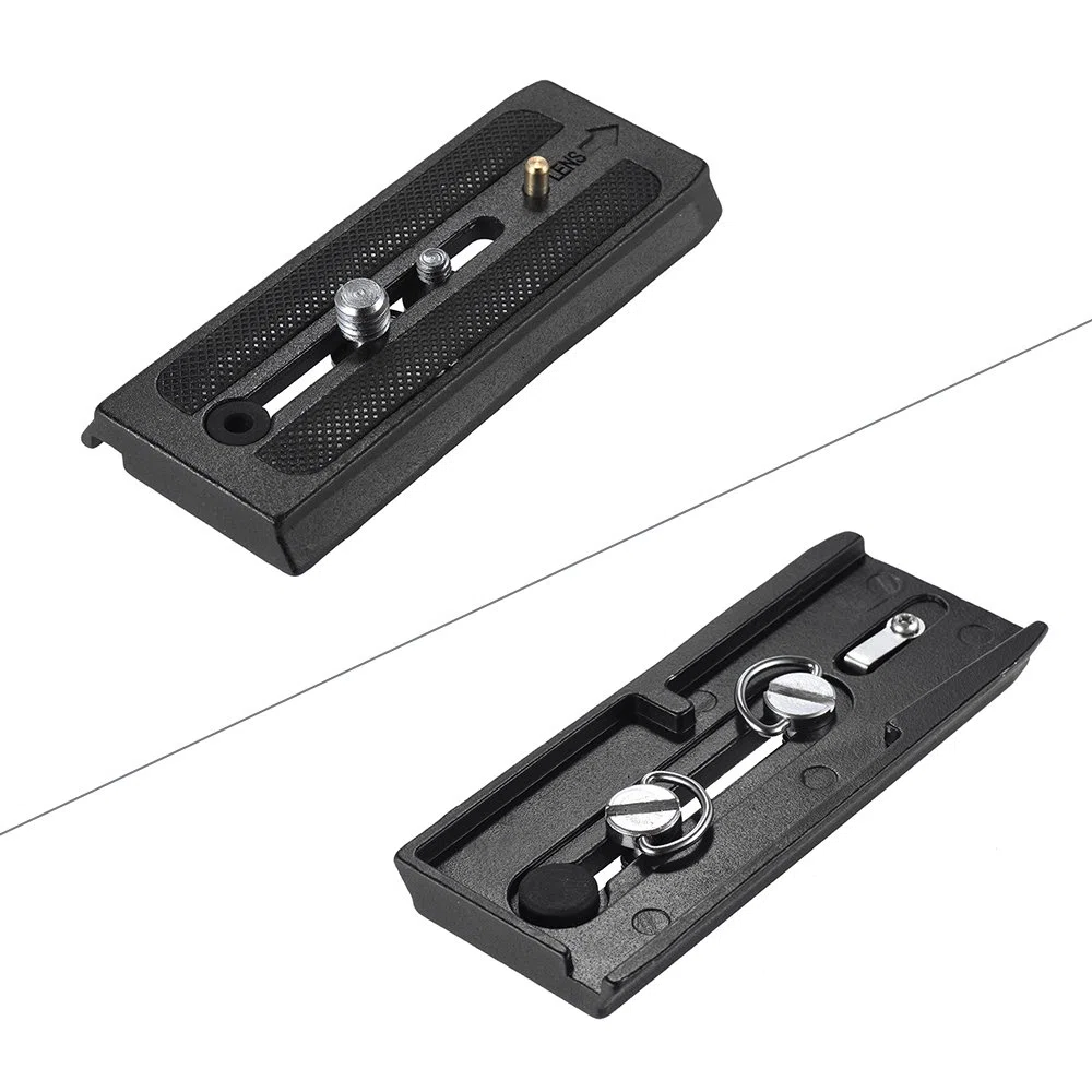 Andoer Placa de liberación rápida profesional para cámara de vídeo, trípode de liberación rápida, adaptador con placa de liberación rápida, compatible con Manfrotto 501 500 Ah 701HDV 503HDV Q5 cabeza