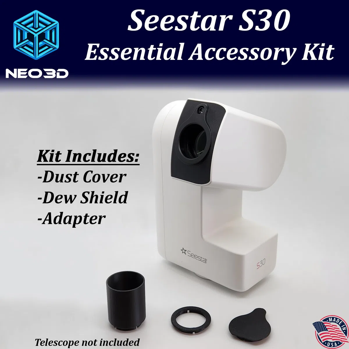 Seestar S30 - Kit de accesorios esenciales para protector de rocío, cubierta de lente, cubierta de rocío, el mejor kit de accesorios Seestar