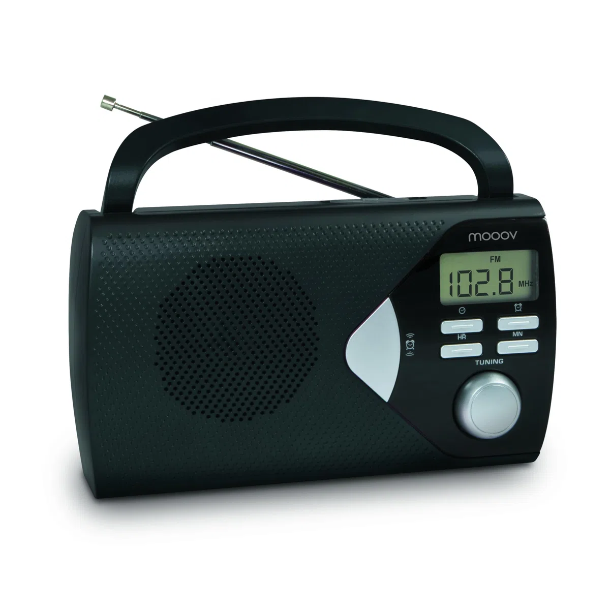 Metronic 477205 - Radio portátil, Radio Am/FM, Pantalla Digital, Alarma Opcional, Color Negro.